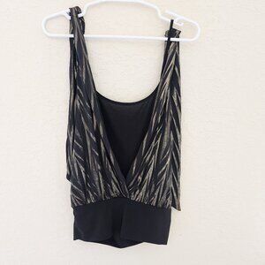 Vintage Charlotte Russe Y2K Club Top Deadstock Metallic NWT Size S